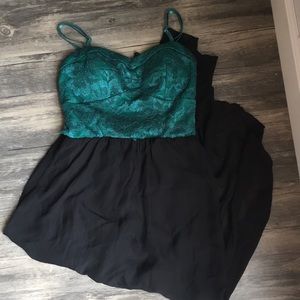 5 for $25 Emerald green and black Dress